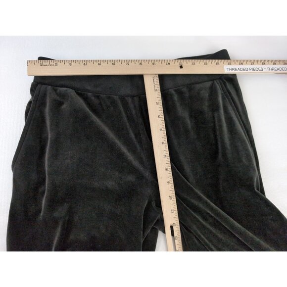 Cable & Gauge Velvet Pants Womens M Black Pull On Pockets Office Casual Party - Picture 7 of 9